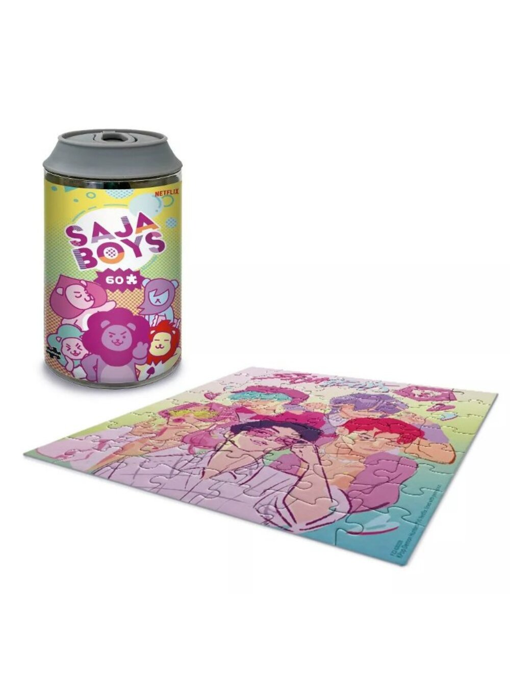 Kpop Demon Hunters Saja Boys Pastel Puzzle In Soda Can 60pc NEW 2026